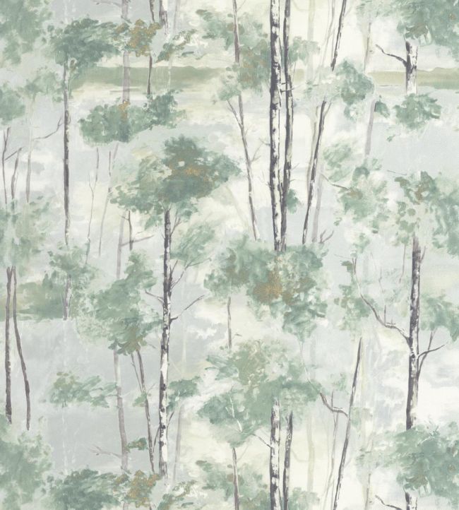 Skandinavia Wallpaper by Casadeco Vert Eucalyptus