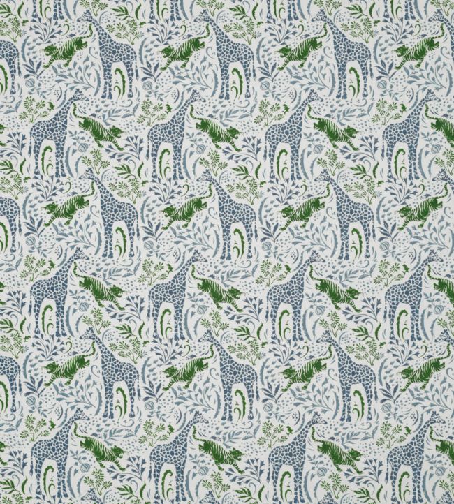 Sylvan Fabric by James Hare Blue/Green