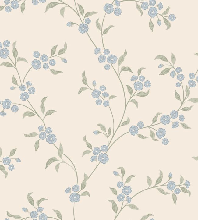 Smilli Wallpaper by Sandberg Misty Blue