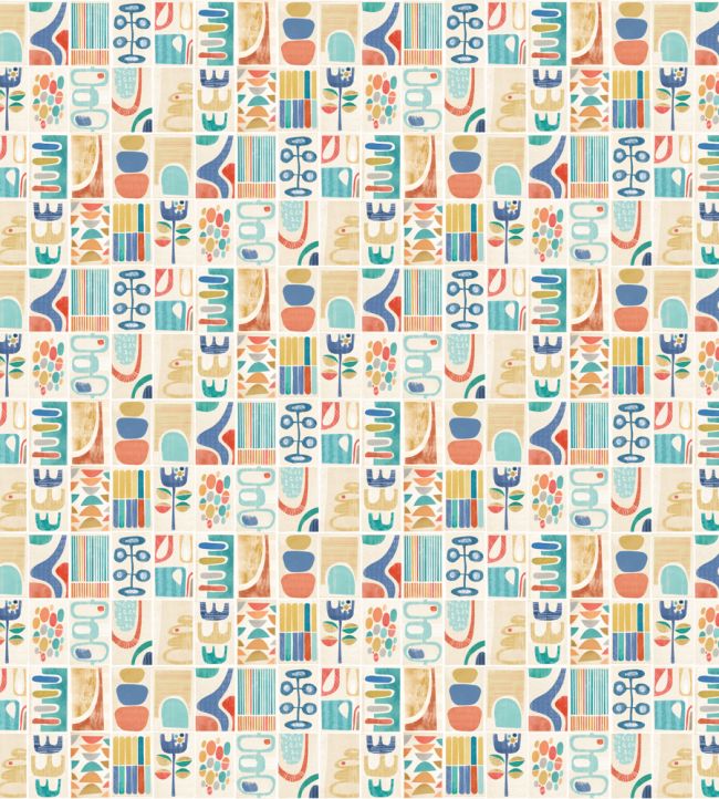 Snip Snip Wallpaper by Ohpopsi Indigo & Amber