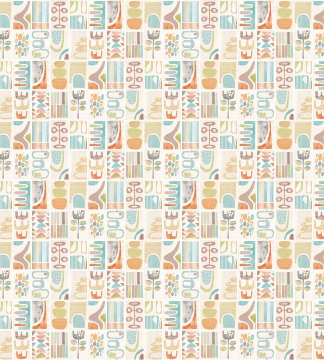 Snip Snip Wallpaper by Ohpopsi Sepia & Sage