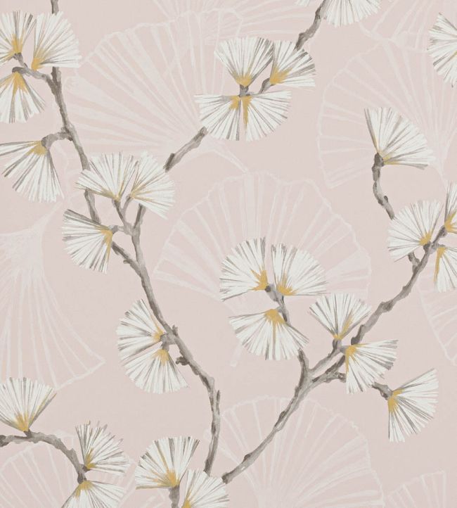 Snow Flower Wallpaper by Jane Churchill Pink