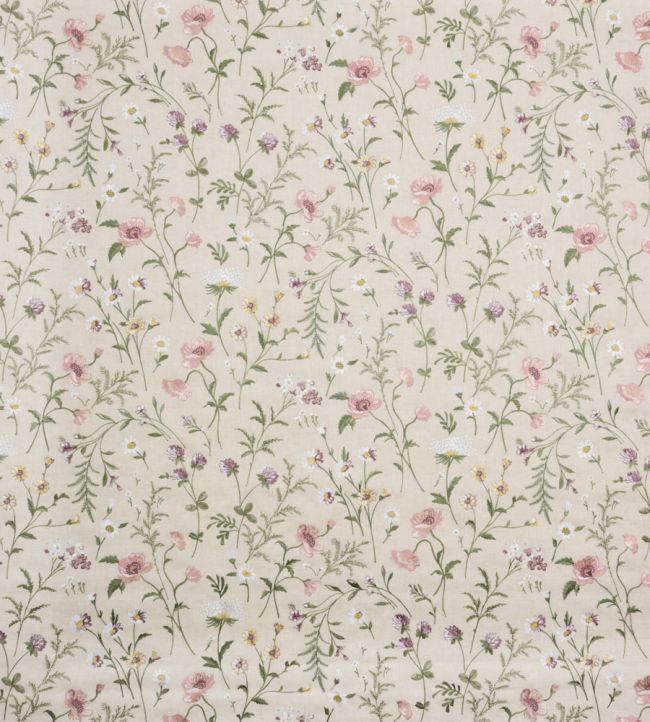 Snowshill Meadow Fabric by Nina Campbell Blush/Lilac
