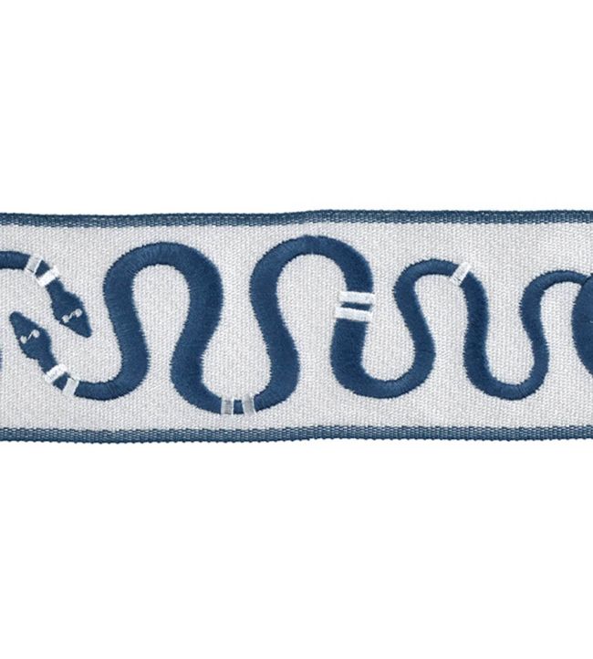 Sofia Embroidered Braid 57mm Trimming by Houles Acqua
