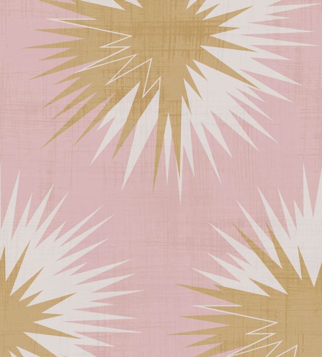 Soft Thistle Wallpaper by Cole & Son Rose Quartz & Gold