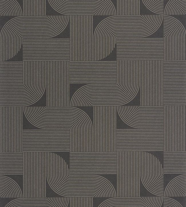 Softness Wallpaper by Caselio Noir Or