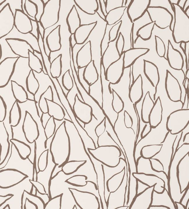 Solandra Vine Wallpaper by Schumacher Brown