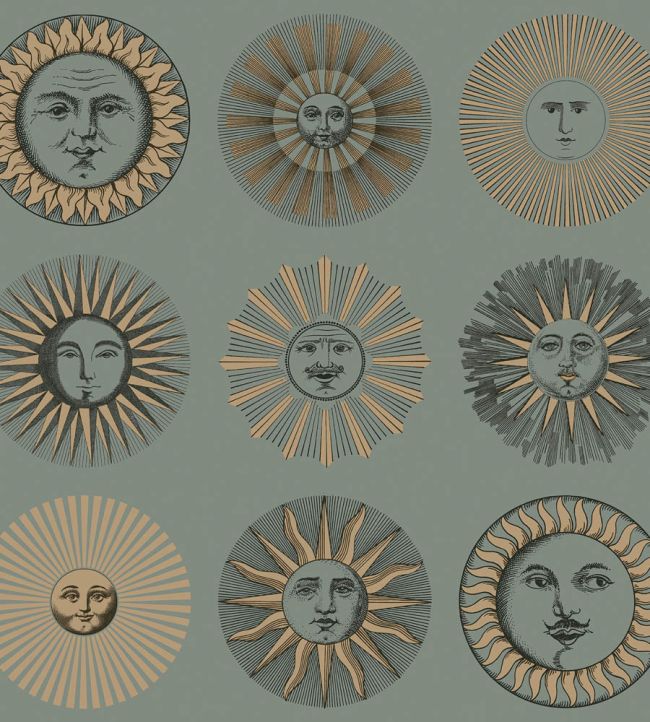 Soli Wallpaper by Cole & Son Sage & Rose Gold
