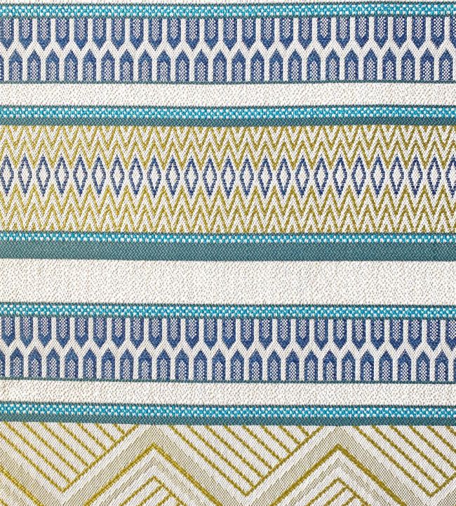 Somana Outdoor Fabric by Ian Sanderson Blue Lagoon