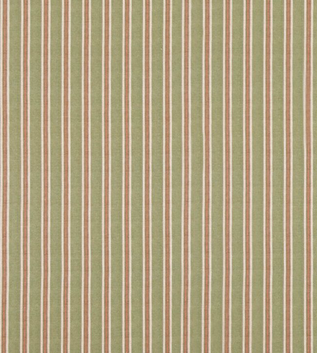 Somerton Stripe Fabric by Mulberry Home Green