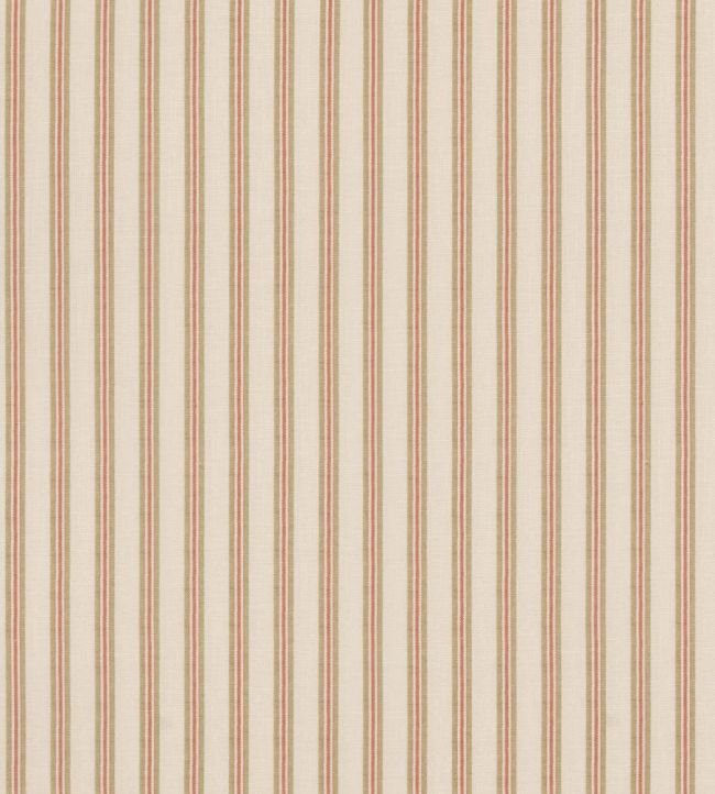 Somerton Stripe Fabric by Mulberry Home Red/Green