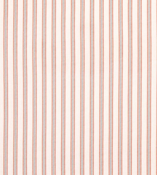 Somerton Stripe Fabric by Mulberry Home Russet/Teal