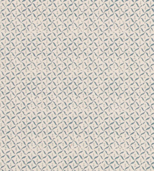Somerton Trellis Fabric by Mulberry Home Blue