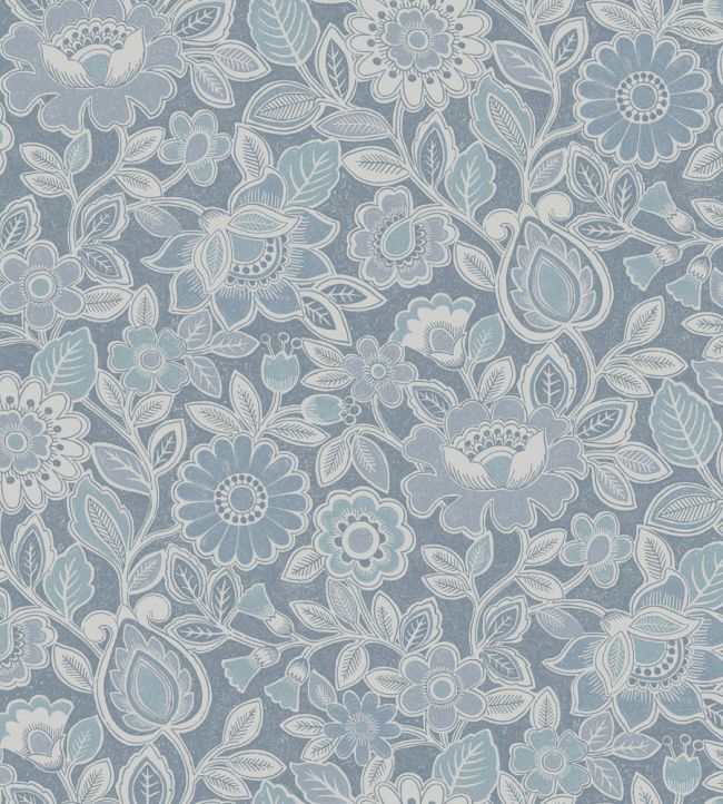 Sonja Wallpaper by Borastapeter Blue