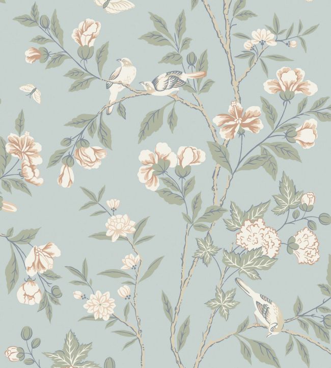 Sophia Magdalena Wallpaper by Borastapeter Soft Blue
