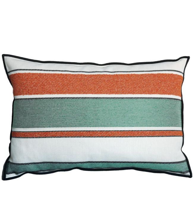 Sorrente Cushion 40 x 60cm by Maison Casamance Emeraude Orange