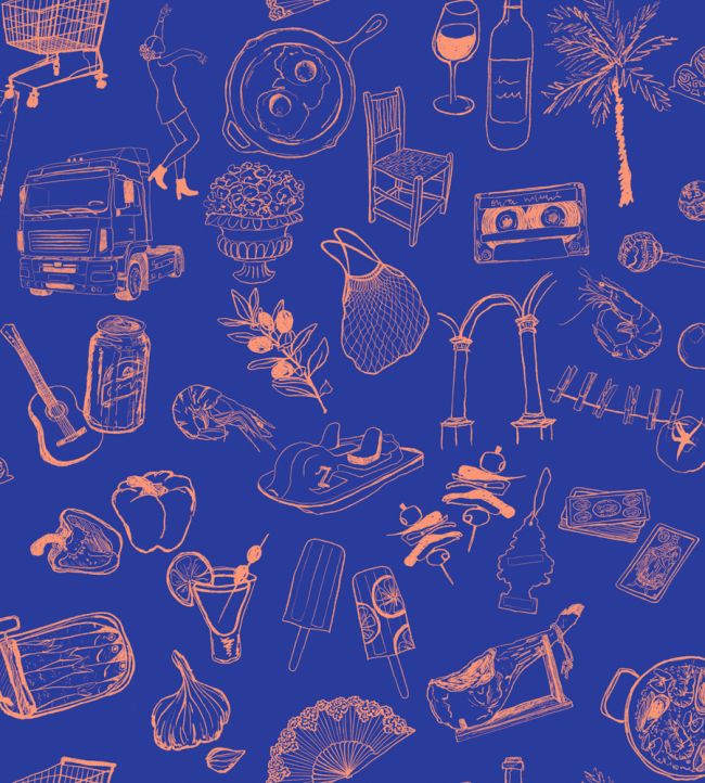 Souvenirs Wallpaper by Tres Tintas Scarlet