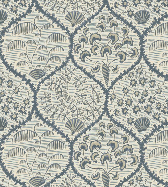 Sowerby Wallpaper by Josephine Munsey Bude Blue and Salt Ridge
