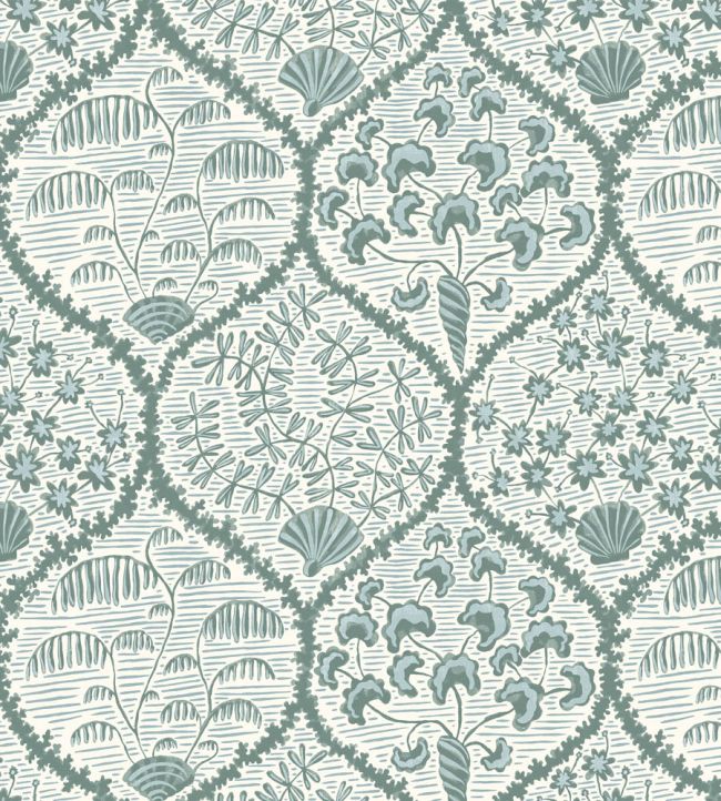 Sowerby Wallpaper by Josephine Munsey Osney Blue and Cotswold White