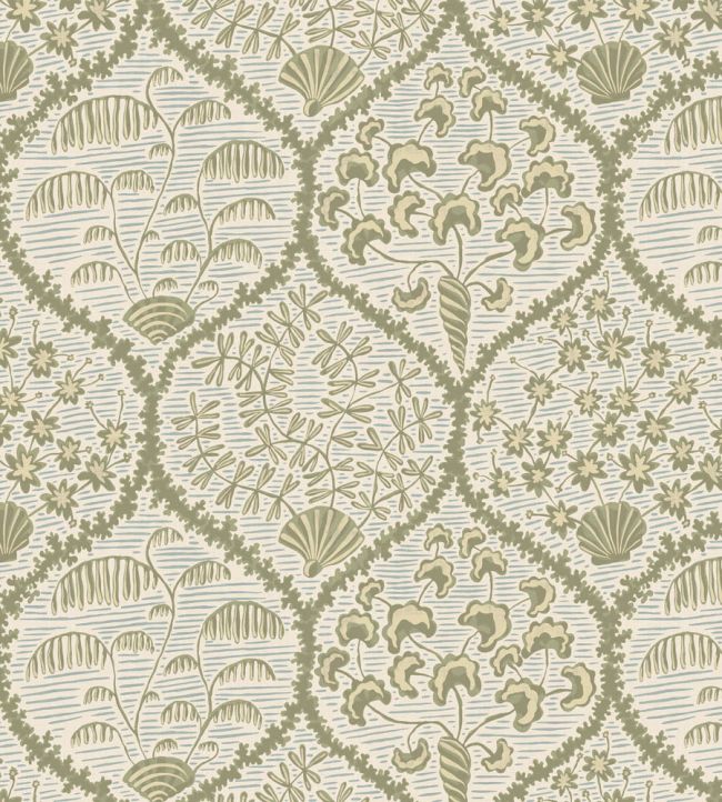 Sowerby Wallpaper by Josephine Munsey Soft Olive and Shortwood