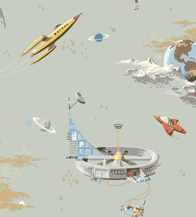 Space Adventure Wallpaper by Borastapeter Beige