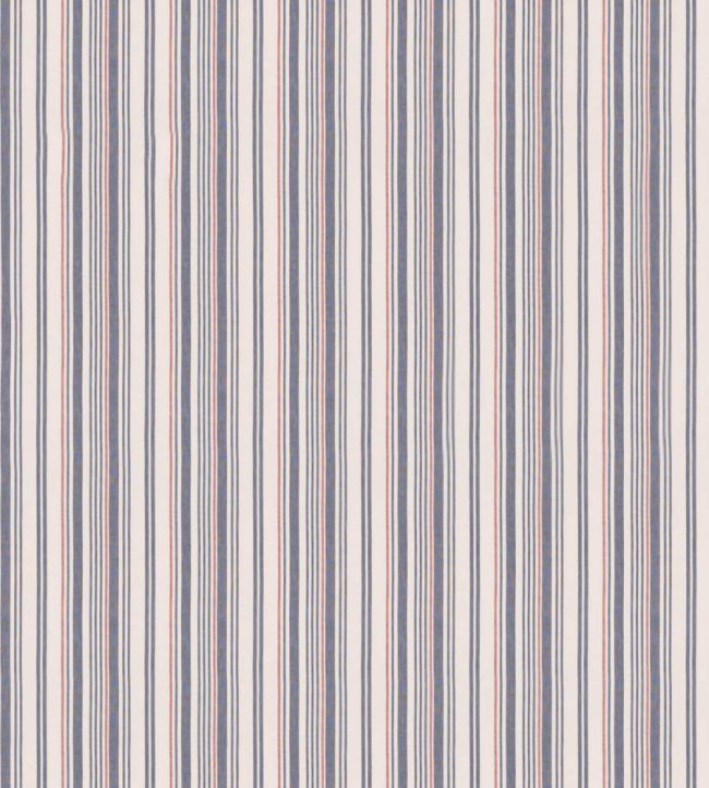 Spinnaker Stripe Fabric by Mulberry Home Indigo/Red