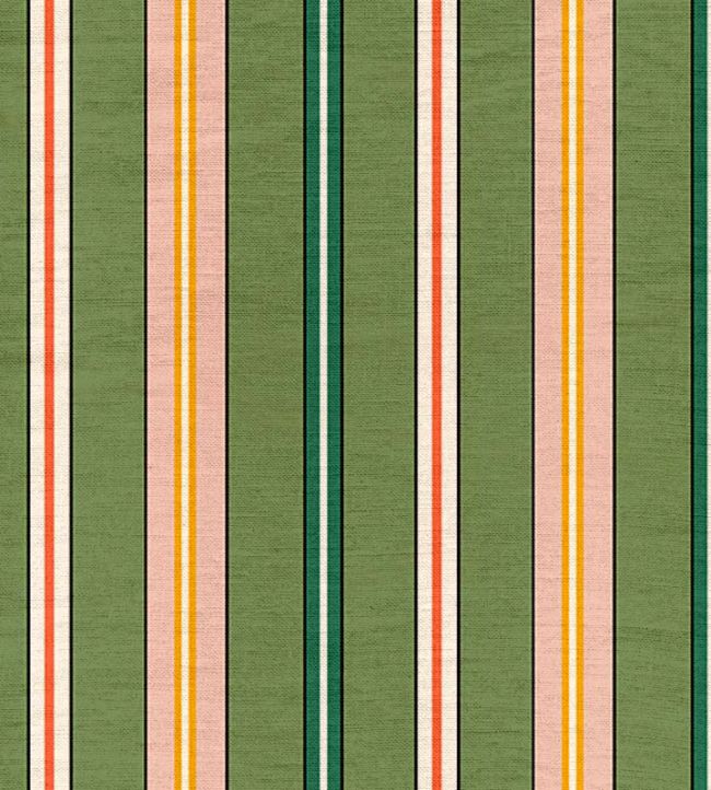 Sporty Stripes Indoor/Outdoor Fabric by Ottoline Green