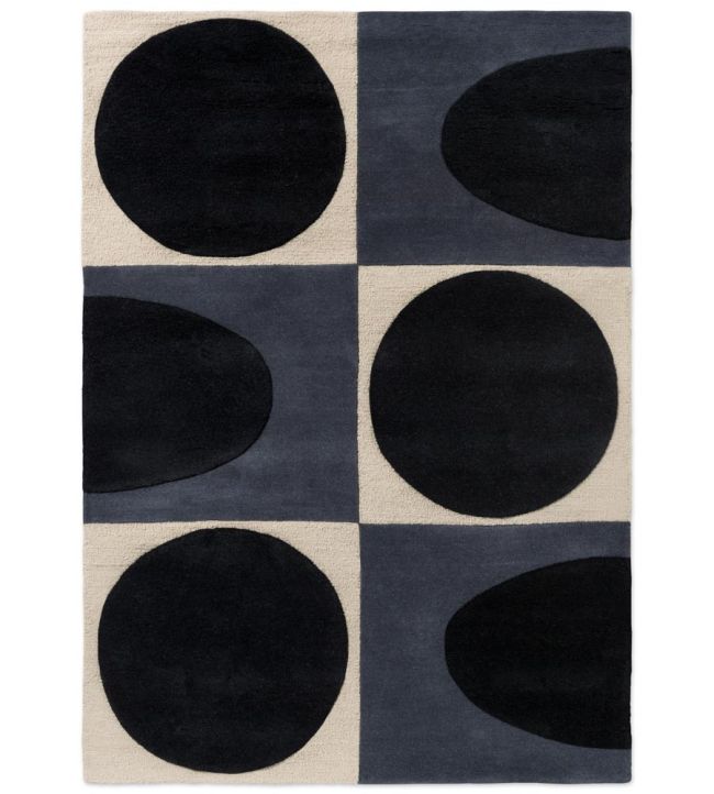 Orla Kiely Spot Square rug Blue/Navy 157908120180-US Blue/Navy