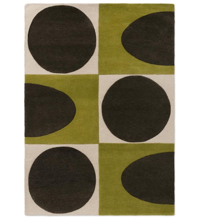Orla Kiely Spot Square rug Walnut/Lichen 157907120180-US Walnut/Lichen