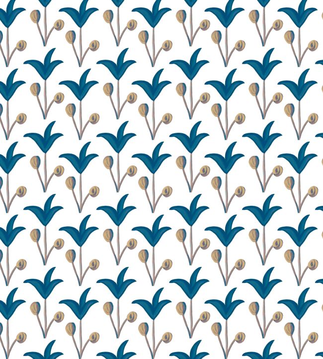 Spring Rhythm Wallpaper by Ottoline Blue