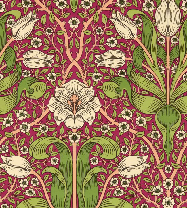 Spring Thicket Wallpaper by Morris & Co Maraschino Cherry