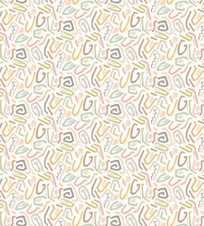 Squiggle Wallpaper by Ohpopsi Laurel & Sand