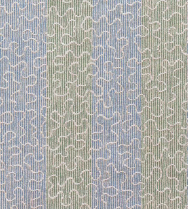 Squiggle Stripe Fabric by CommonRoom Blue / Green