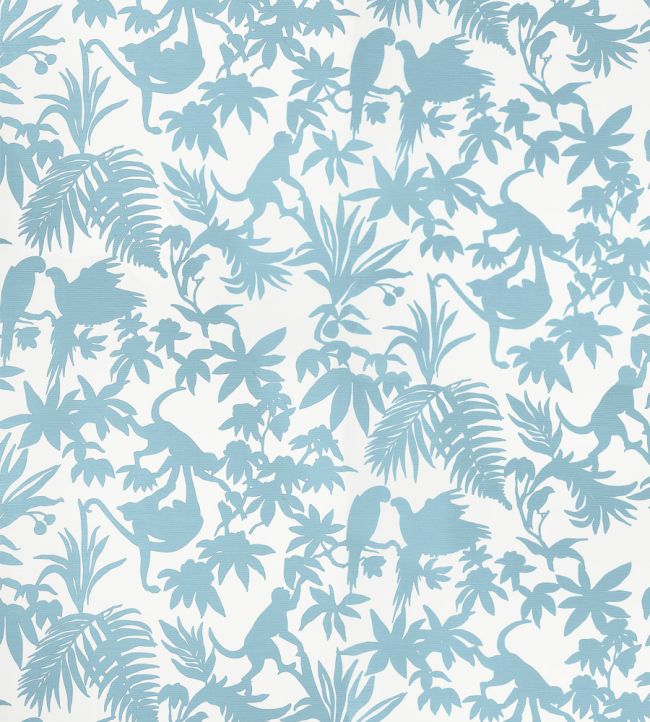 St. Kitts Wallpaper by Thibaut Blue