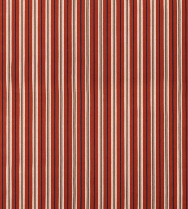 Starboard Stripe Fabric by Mulberry Home Red/Indigo