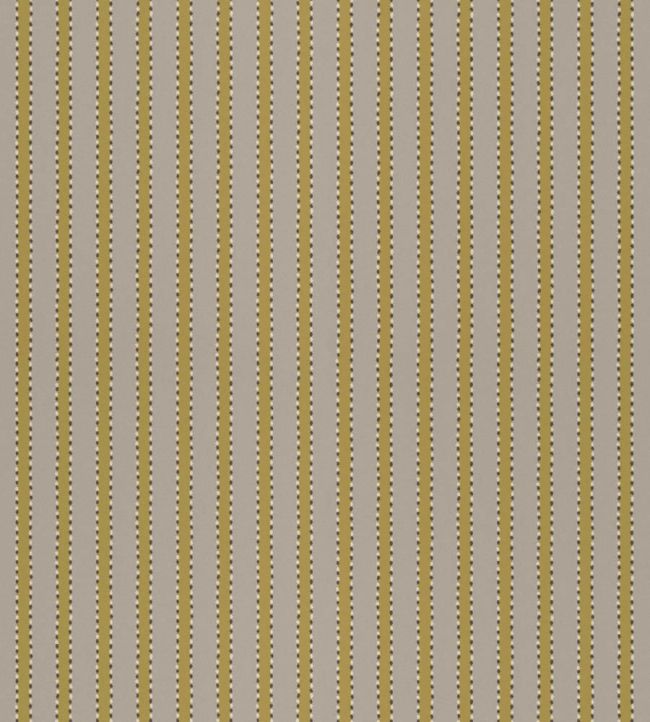 Stiched Stripe Wallpaper by Langelid Von Bromssen Mustard