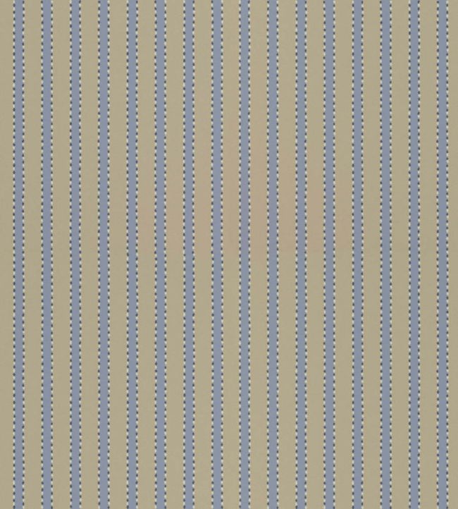Stiched Stripe Wallpaper by Langelid Von Bromssen Washed Denim