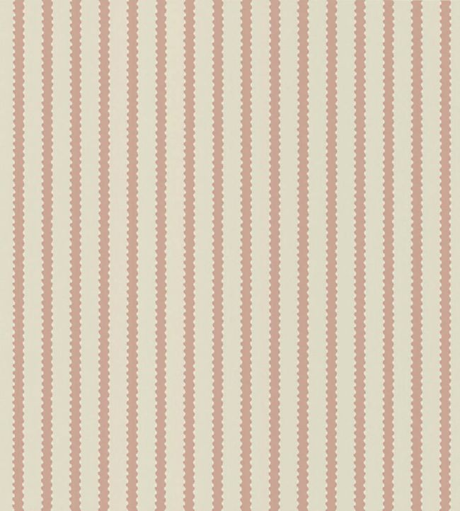 Stitched Stripe Wallpaper by Langelid Von Bromssen Burnt Rose