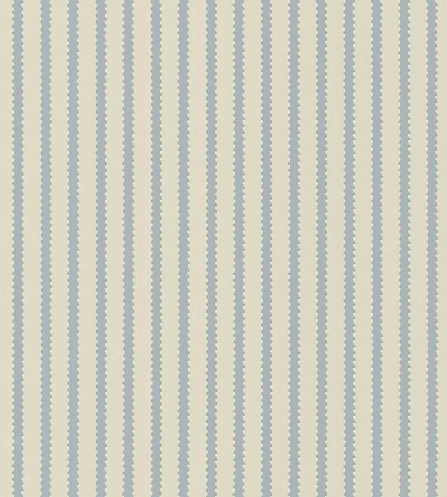 Stitched Stripe Wallpaper by Langelid Von Bromssen Faded Denim