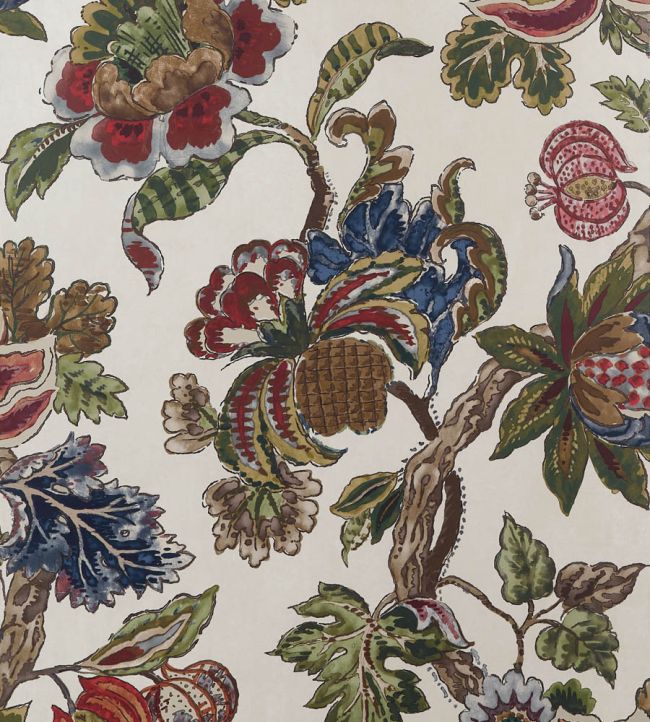 Stockbridge Wallpaper by Anna French Apricot and Slate