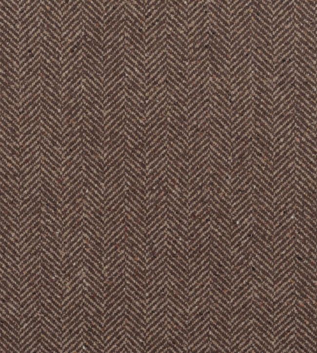 Stoneleigh Herringbone Fabric by Ralph Lauren Mahogany