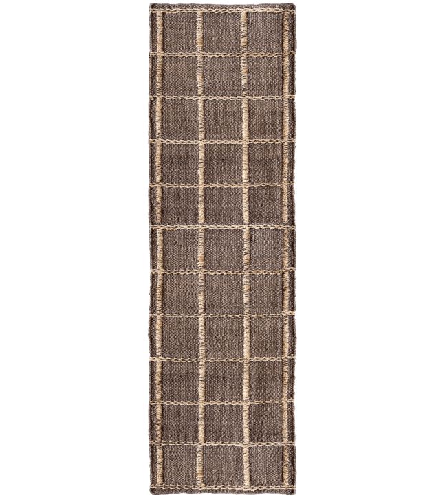 Layered Strata Braided Runner rug Brown BRJUBR75240 Brown