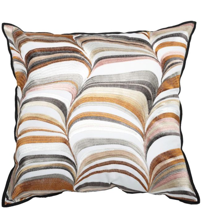 Strates Cushion 45 x 45cm by Maison Casamance Ambre Rose Poudre