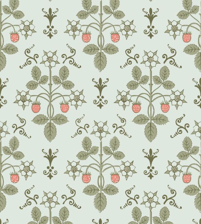 Strawberry Wallpaper by Cole & Son Duck Egg