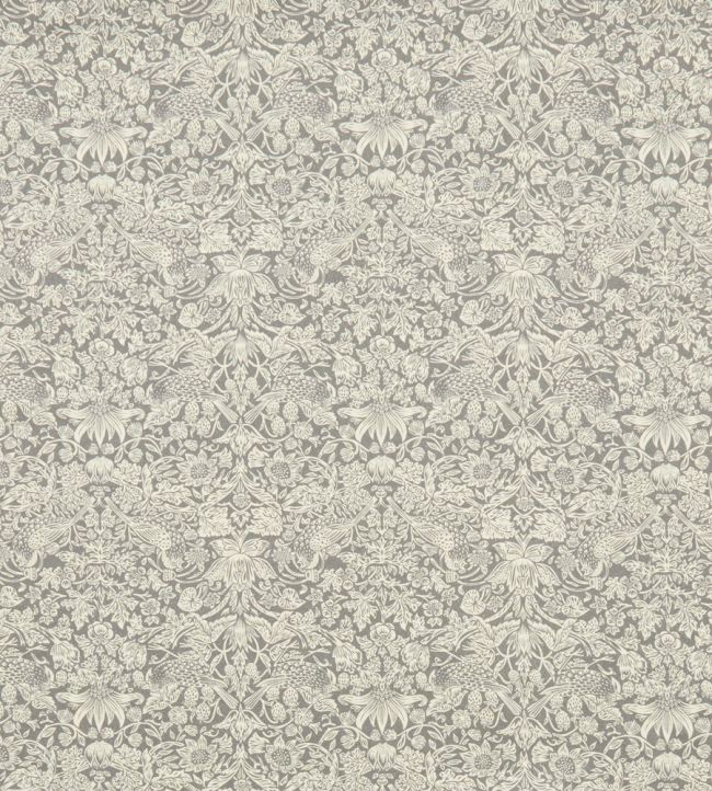 Strawberry Meadowfield in Emberton Linen Fabric by Liberty Pewter