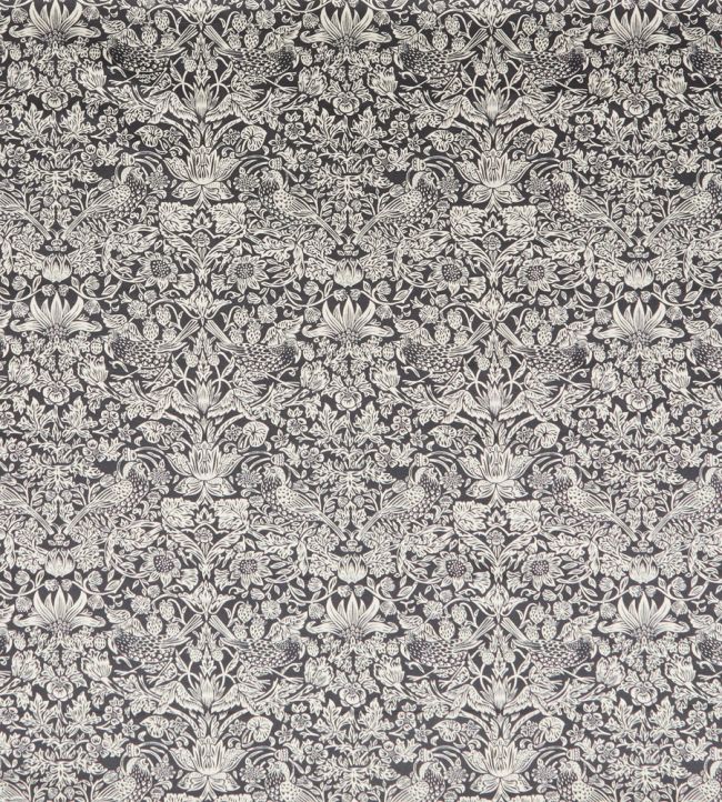 Strawberry Meadowfield in Vintage Velvet Fabric by Liberty Dark Pewter