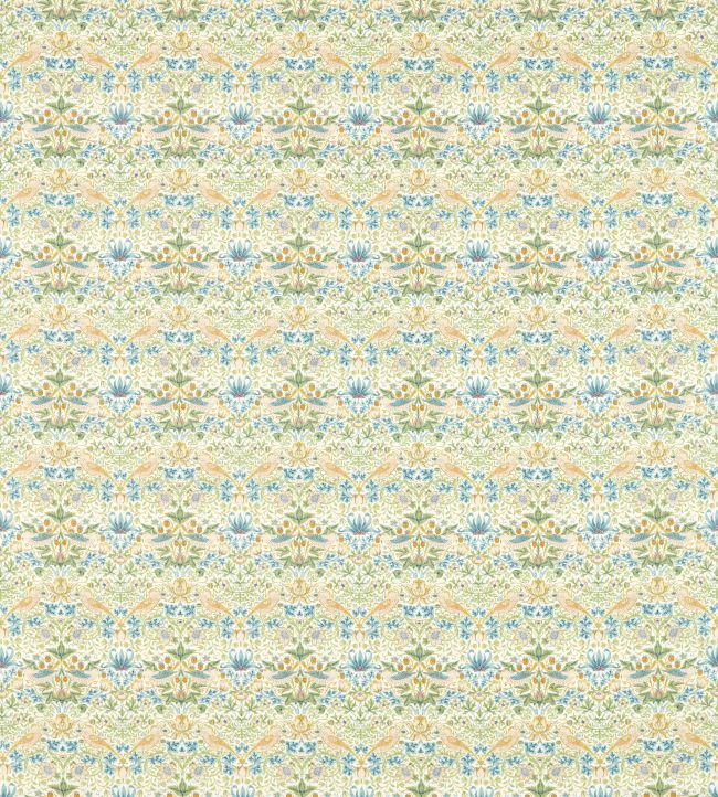 Strawberry Thief Fabric by Clarke & Clarke Apple/Blush