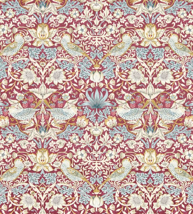 Strawberry Thief Wallpaper by Clarke & Clarke Plum