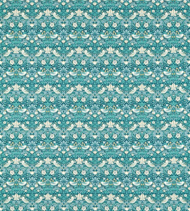Strawberry Thief Fabric by Clarke & Clarke Teal
