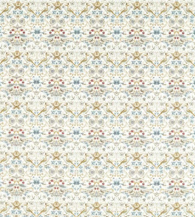 Strawberry Thief Embroidery Fabric by Clarke & Clarke Denim